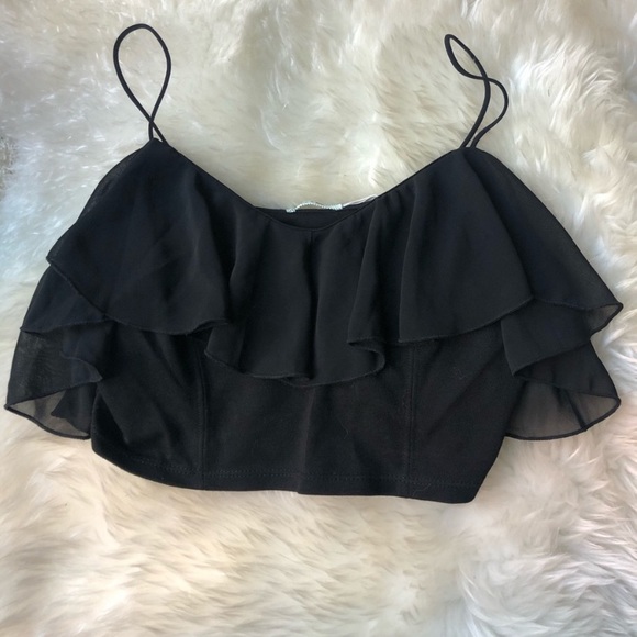 Kimchi Blue Ruffle Crop Top - Picture 2 of 6